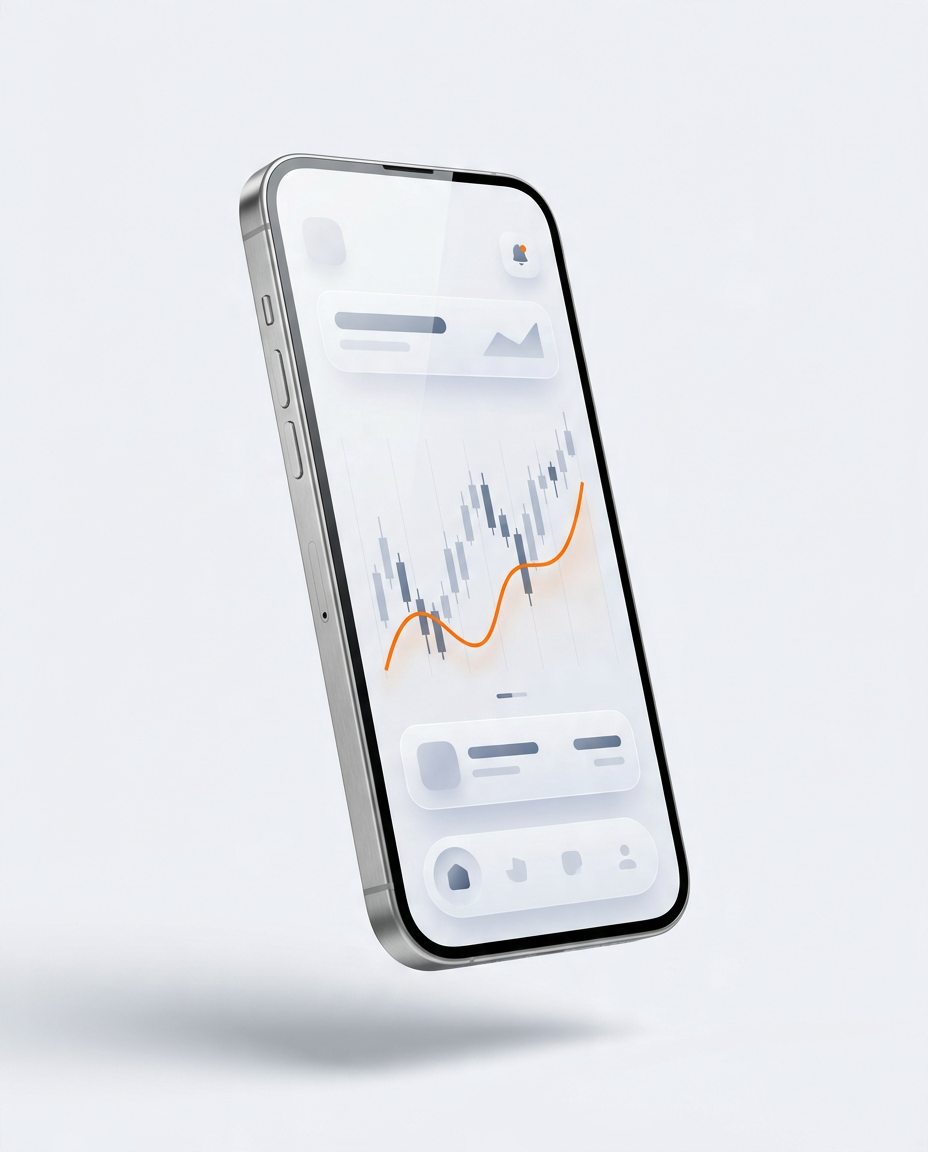 Mont Morgan trading app running on a smartphone